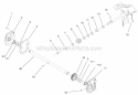 22" Gear Case Assembly Diagram and Parts List for 28230 000000001-000999999 - 2000 Lawn Boy Snow Blower
